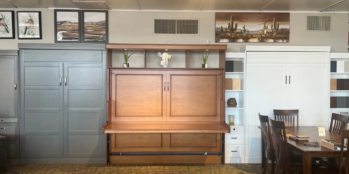 Wall beds showroom at Gerber’s Home Furnishings