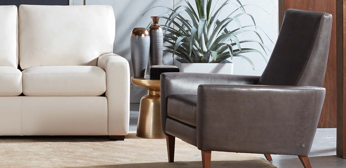 Elegant living room with warm earth tones and premium furniture