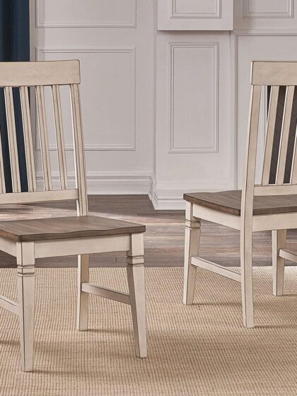 SLATBACK CHAIR WITH WOOD SEAT