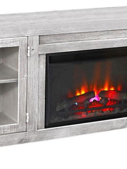 97" Fireplace Console w/ 4 Doors