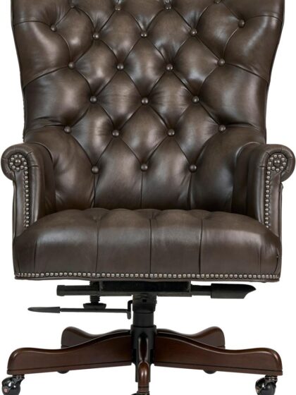 Jefferson Exec Chair Burnished Walnut
