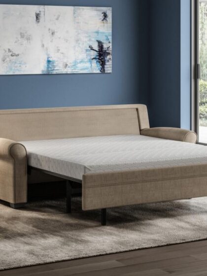 Gaines Rolled Arm Sleeper Sofa American Leather