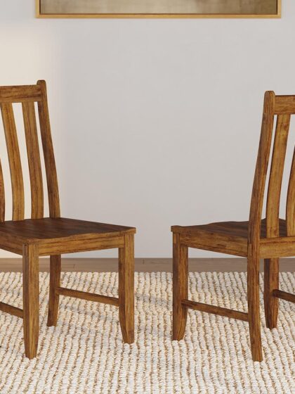 Slatback Wood Seat Chair