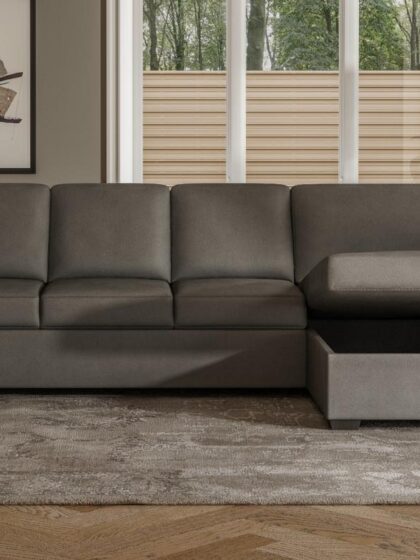 Klein Curved Arm Sleeper Sofa American Leather