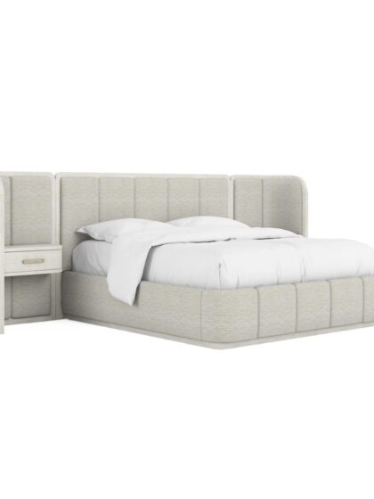 Ashlar Queen Uph Panel Bed w/Nightstand
