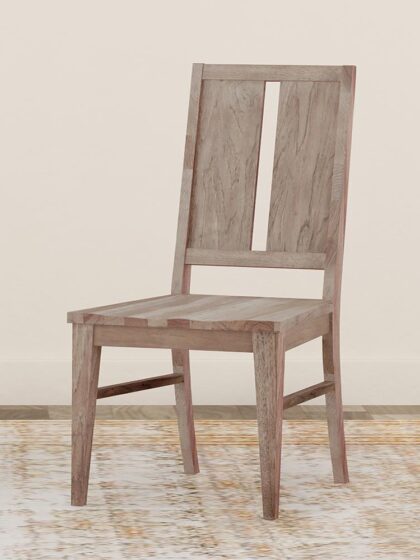 Panel Back Wood Seat Chair