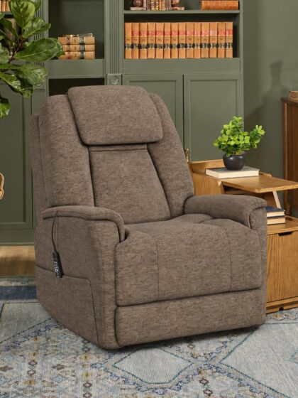 Zecliner Model 3+ Petite Power Lift Recliner with Power Headrest, Lumbar, Heat & Massage