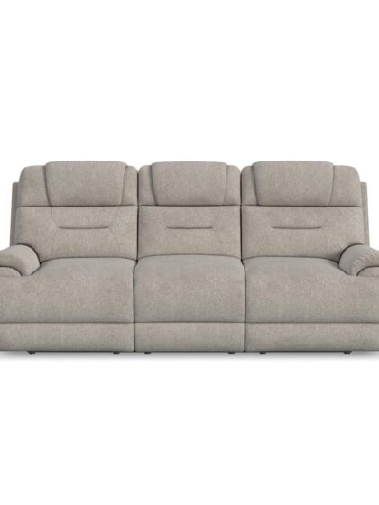 Zecliner Zofa Gray Power Sleep Sofa with Power Headrests & Lumbar