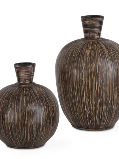 Uttermost Islander Black Vases Set/2