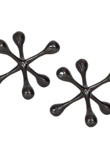 Uttermost Harlan Black Nickel Objects Set/2