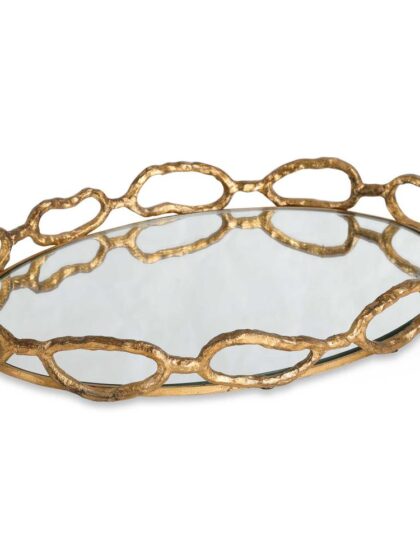 Uttermost Cable Chain Mirrored Tray