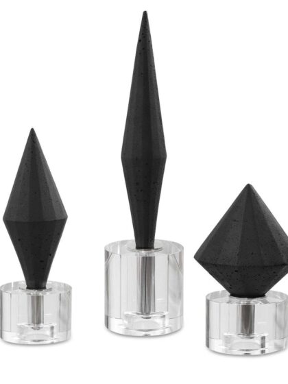 Uttermost Alize Black Sculptures Set/3
