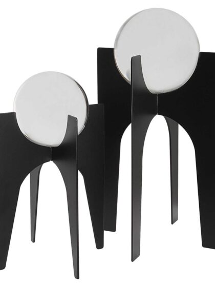Uttermost Ellianna Crystal Spheres On Black Base Set/2