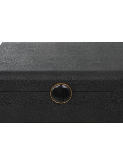 Uttermost Lalique Black Shagreen Box
