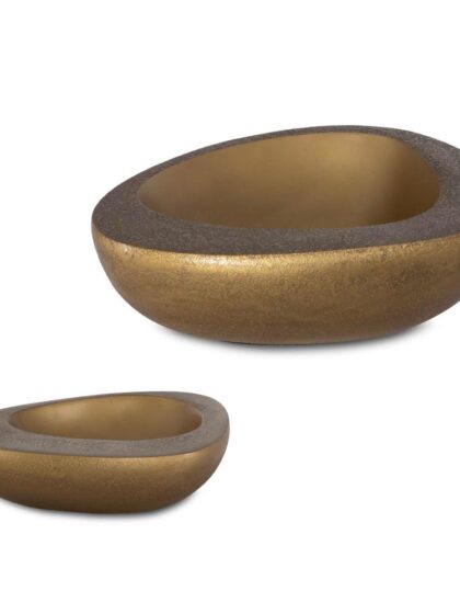 Uttermost Ovate Brass Bowls Set Of 2