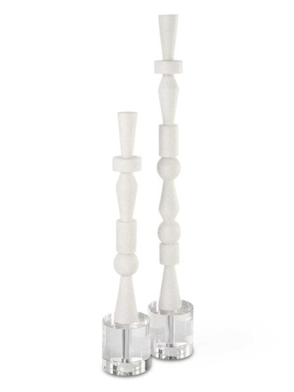 Uttermost Norte White Stone Sculptures Set/2