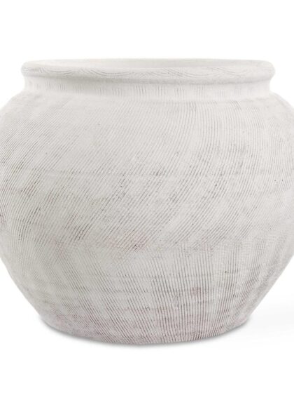 Uttermost Floreana Round White Vase