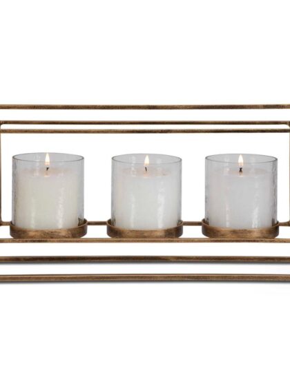 Uttermost Wenman Gold Triple Candleholder