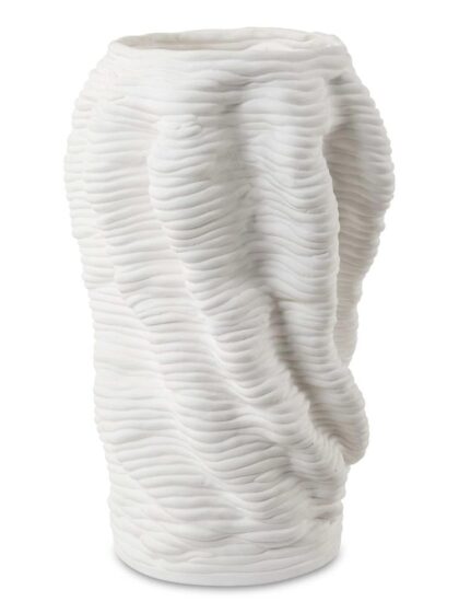 Uttermost Stratified Matte White Vase