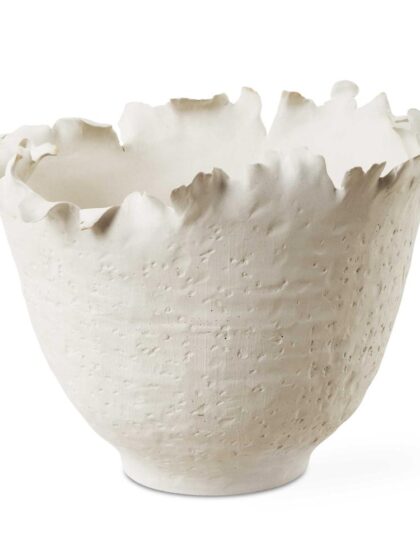 Uttermost Blossom Tall Off-white Bowl