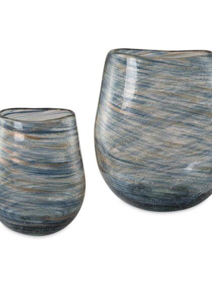 Uttermost Aurora Swirl Glass Vases Set/2