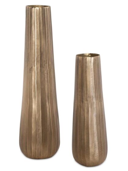 Uttermost Vertiforge Antique Gold Vases Set/2