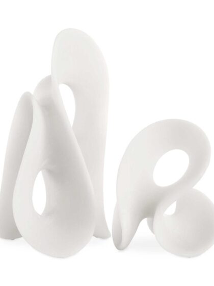 Uttermost Silent Wave White Sculptures Set/2