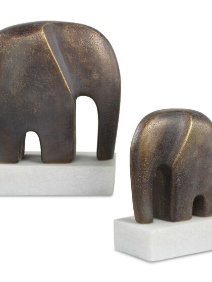 Uttermost Timeless Tusk Bronze Sculptures Set/2