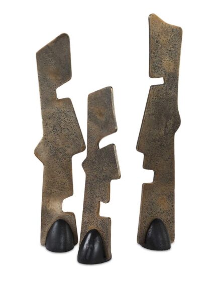 Uttermost Geometric Echoes Bronze Sculptures Set/3
