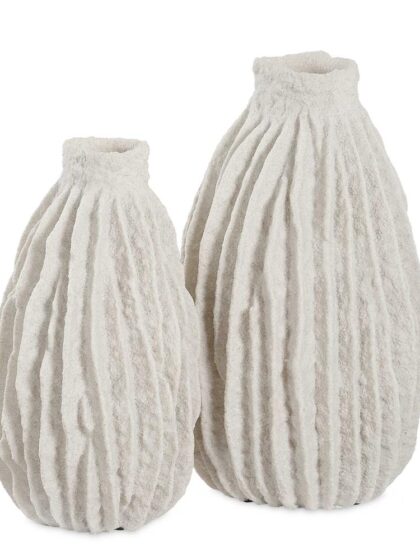 Uttermost Ivory Ridge Vases Set/2