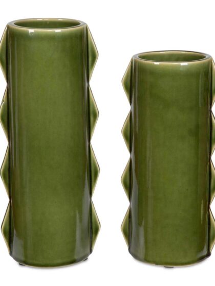 Uttermost Meander Green Vases Set/2