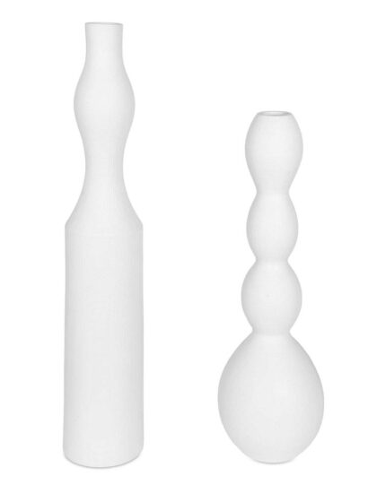 Uttermost Forma White Ceramic Vases Large Set/2