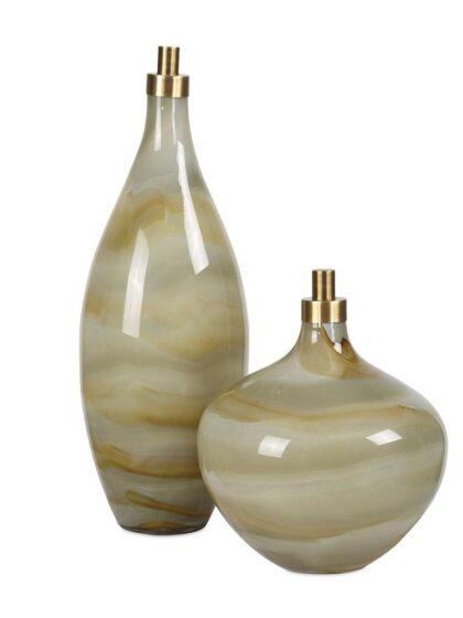 Uttermost Cascade Glass Bottles Set/2