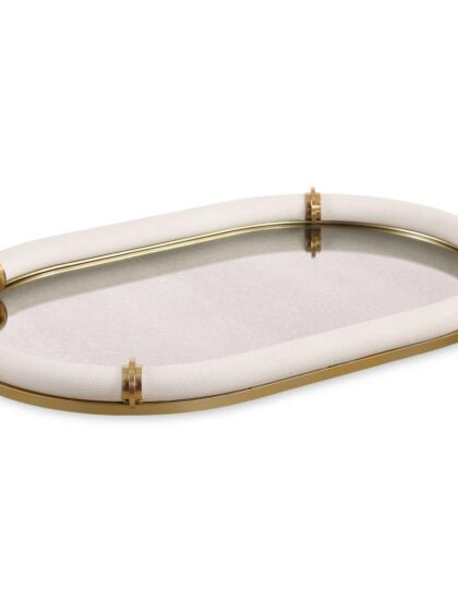 Uttermost Cyprus Leather Oval Tray