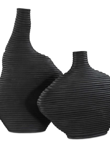 Uttermost Duostacked Black Vases Set/2