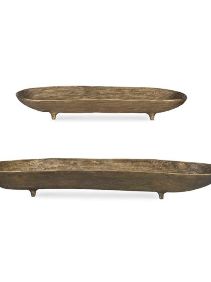 Uttermost Stratum Oval Brass Bowls Set/2