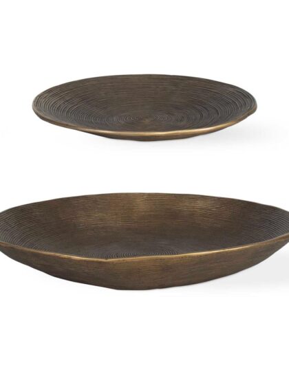 Uttermost Stratum Round Brass Bowls Set/2