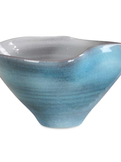 Uttermost Blue Crest Ceramic Bowl