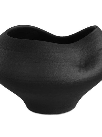 Uttermost Nocturne Textured Black Bowl