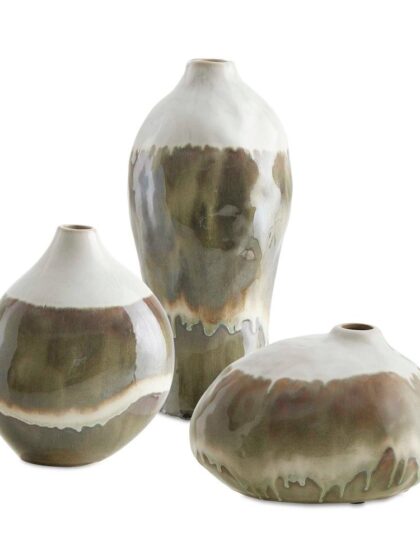 Uttermost Earthflow Glazed Outdoor Vases Set/3