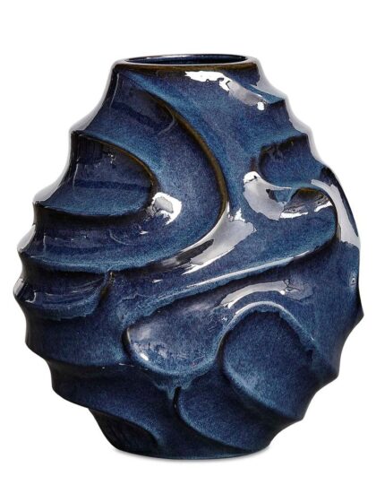 Uttermost Helix Swirl Blue Outdoor Vase