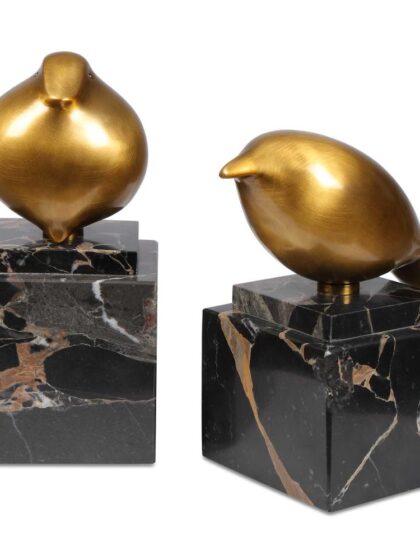 Uttermost Golden Finch Bird Figurines Set/2