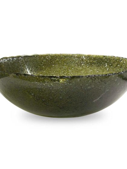 Uttermost Veridian Shimmer Earthy Glass Bowl