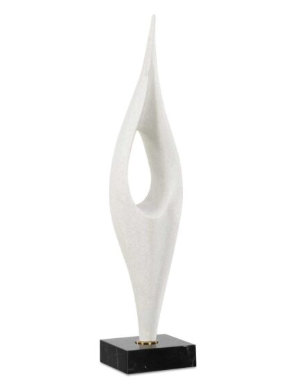 Uttermost Fluid Drop White Stone Sculpture