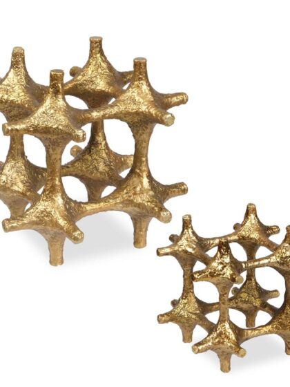Uttermost Gilded Connection Modern Sculptures Set/2