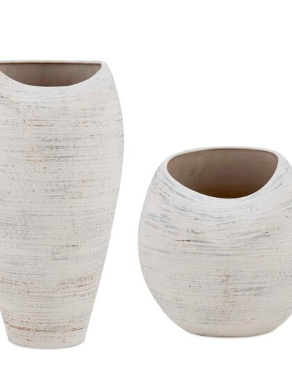 Uttermost Inara Indoor-Outdoor White Vases Set/2