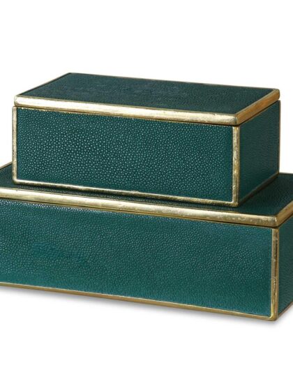 Uttermost Karis Emerald Green Boxes Set/2