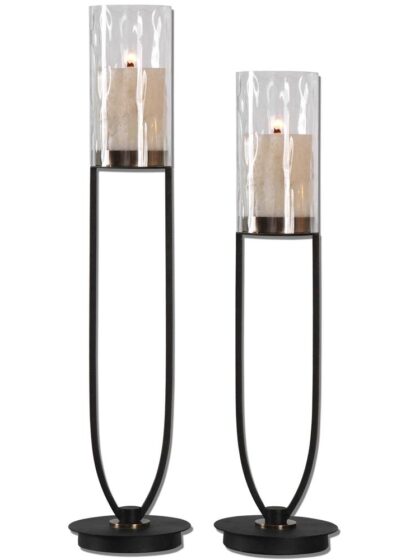 Uttermost Durga Iron Work Candleholders Set/2