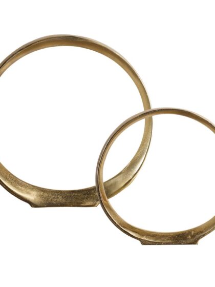 Uttermost Jimena Gold Ring Sculptures Set/2