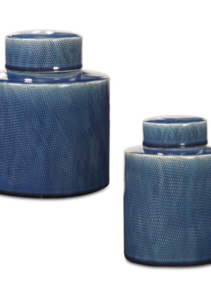 Uttermost Saniya Blue Containers Set/2